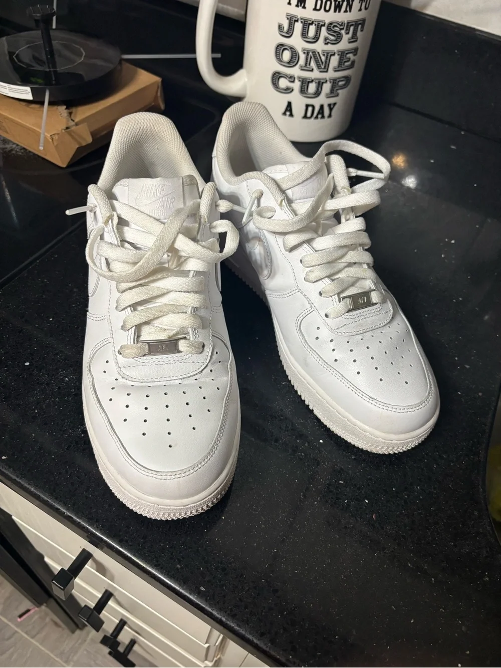 Nike Kids White Leather Low-Top Sneakers